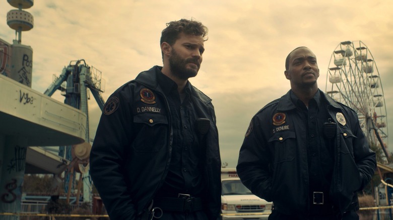 Jamie Dornan and Anthony Mackie in "Synchronic"