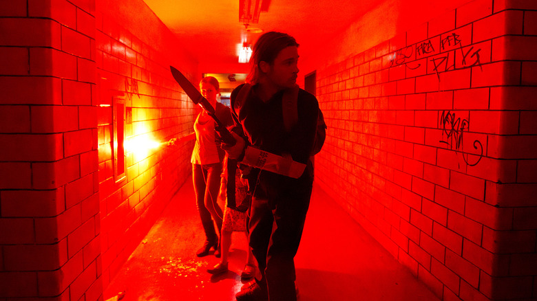 World War Z red hallway