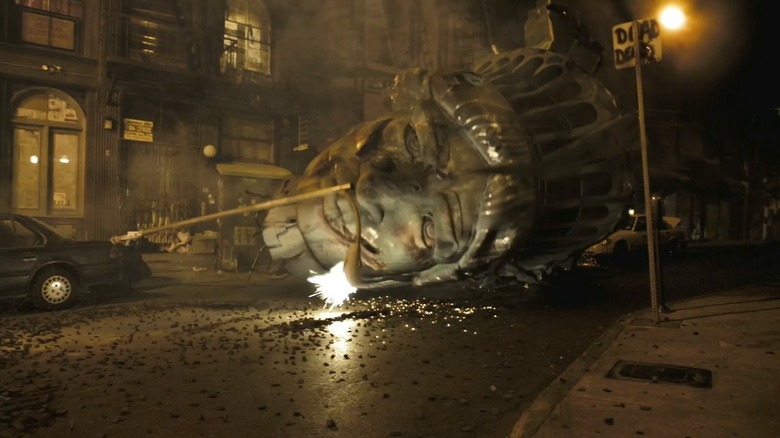 The Statue of Liberty's head in Cloverfield