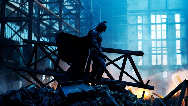 The Dark Knight Batman rubble stance 