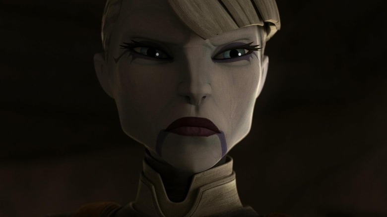 Asajj Ventress staring sternly in Star Wars: Tales of the Underworld