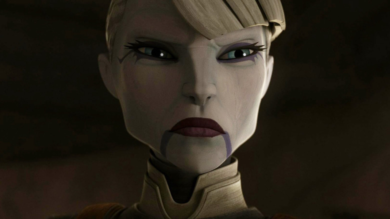 Asajj Ventress staring sternly in Star Wars: Tales of the Underworld