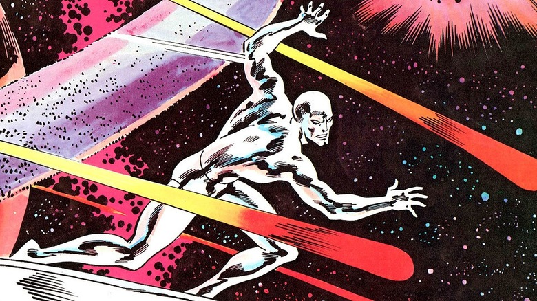 Silver Surfer Flies Through Space