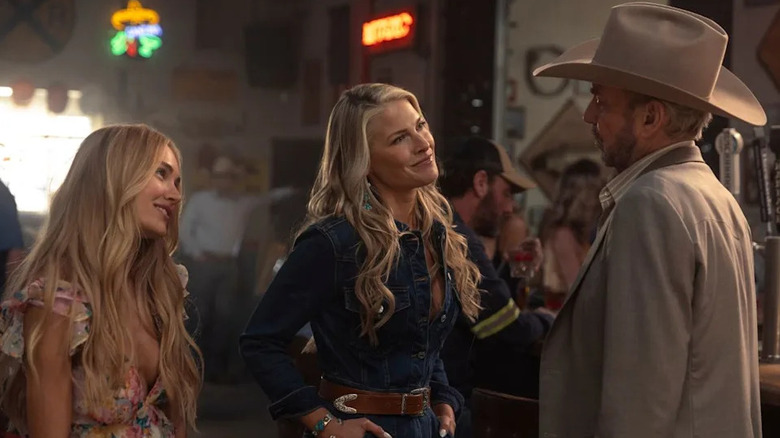 Michelle Randolph, Ali Larter, and Billy Bob Thornton in Landman