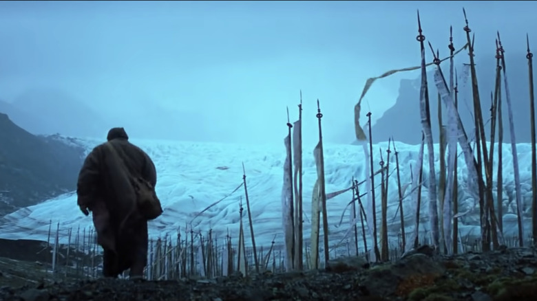 Batman Begins Bruce walking in Tibet