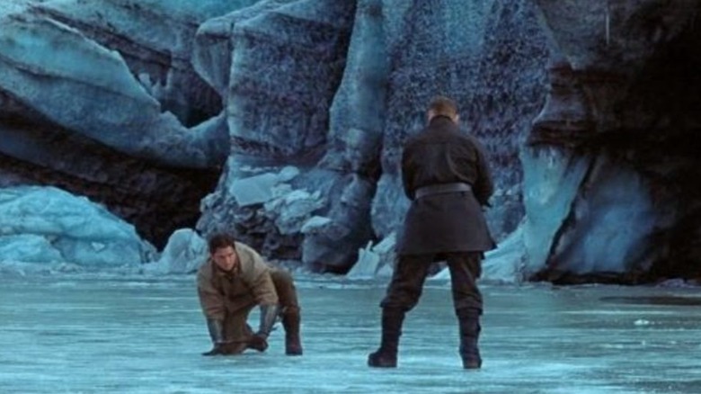 Batman Begins Bruce and Ducard frozen lake training
