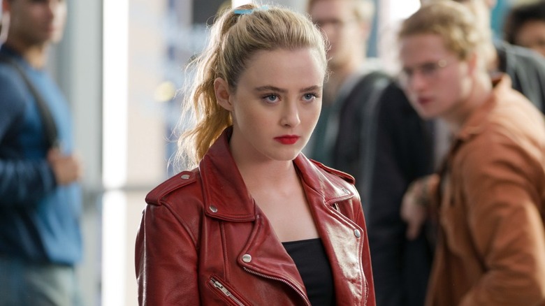 Millie in the school hallway