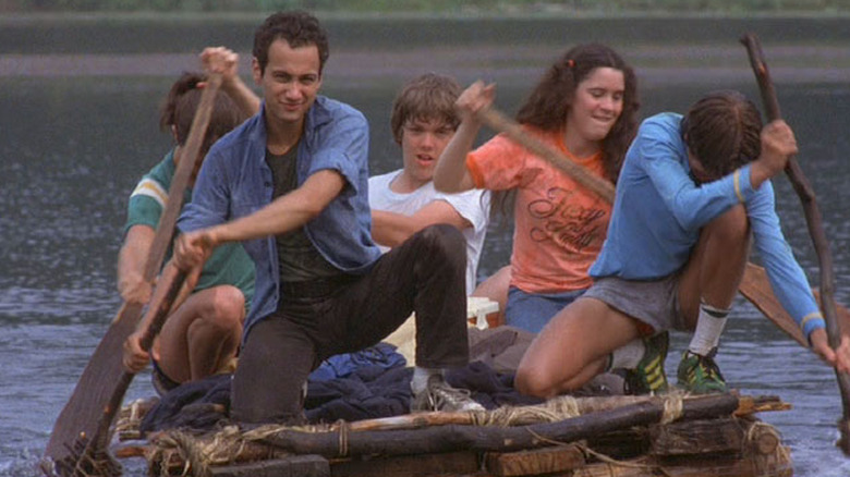 Kids on a raft