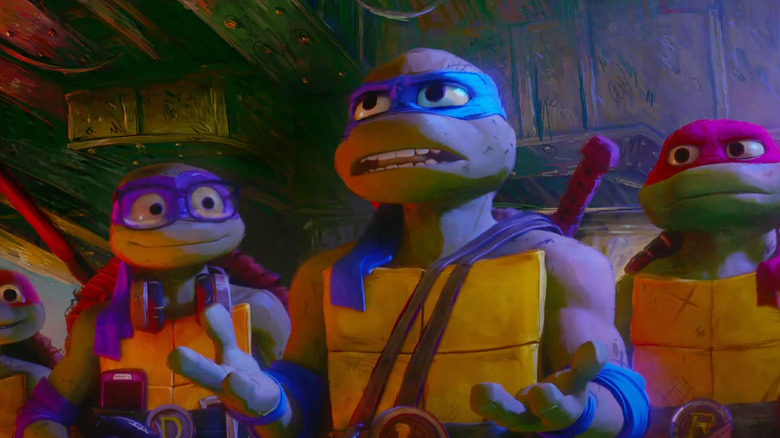 The Turtles in Teenage Mutant Ninja Turtle: Mutant Mayhem