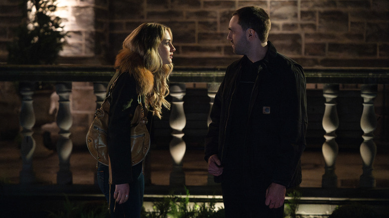 Lucy and Stephen arguing outside on Tell Me Lies