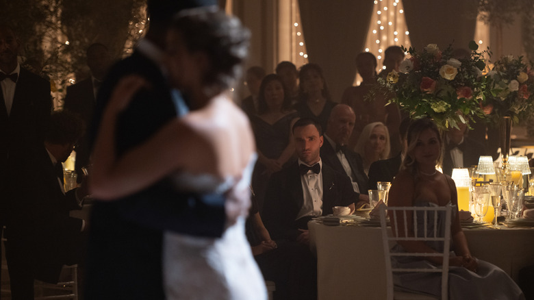 Stephen watching Bree and Evan dance at the wedding on Tell Me Lies