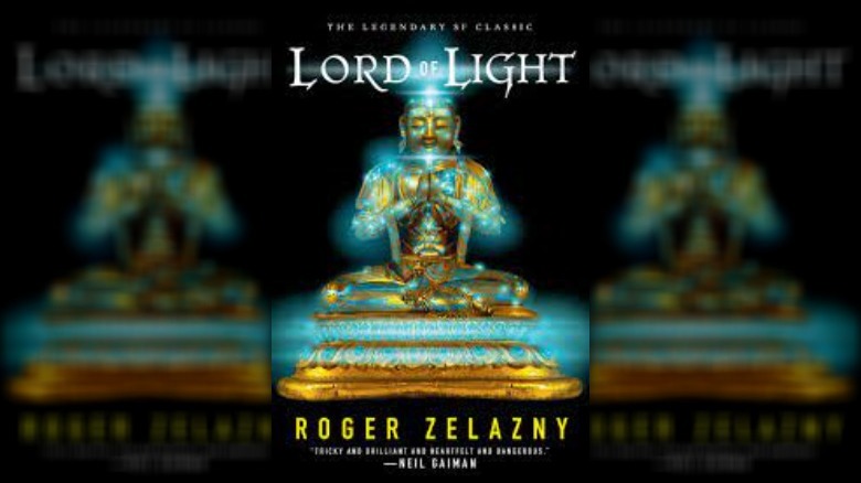 Neon-lined Buddha