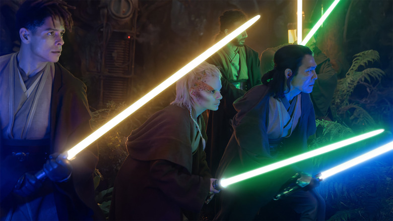 Jedi with lightsabers drawn in Star Wars: The Acolyte