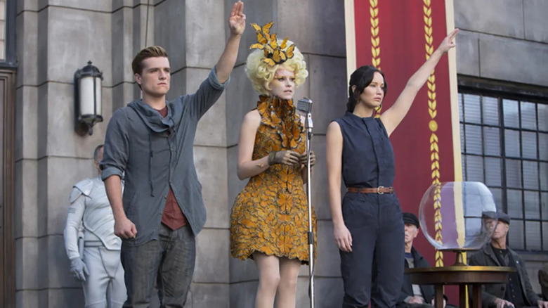 Peeta, Effie, Katniss, The Hunger Games: Catching Fire