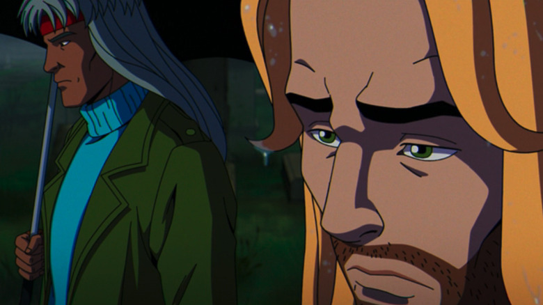 Thieves and Assassins Guild characters at Gambit's funeral in X-Men '97