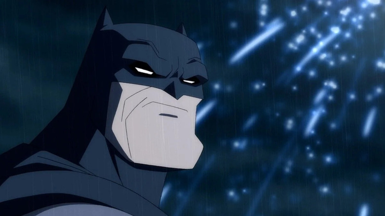 Batman glaring in Batman: The Dark Knight Returns
