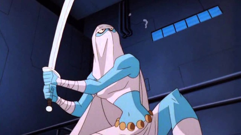 Batman Beyond Curaré wields her katana