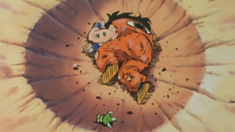Yamcha lies dead in a ditch in Dragon Ball Z