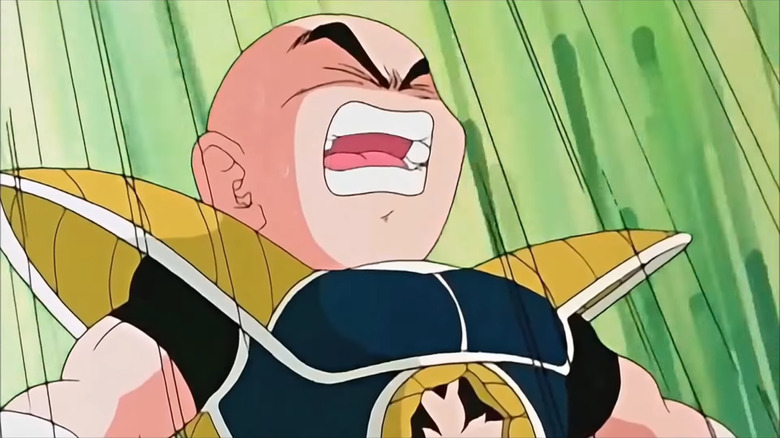 Krillin screams in pain before his death in Dragon Ball Z