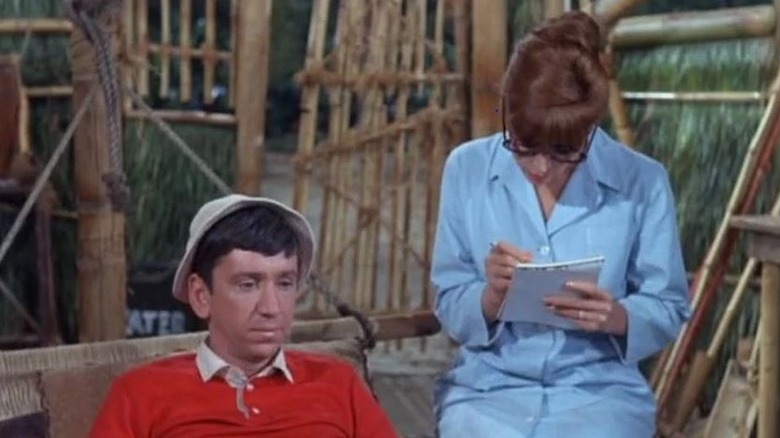 Bob Denver as Gilligan with Tina Louise as Ginger Grant on Gilligan's Island
