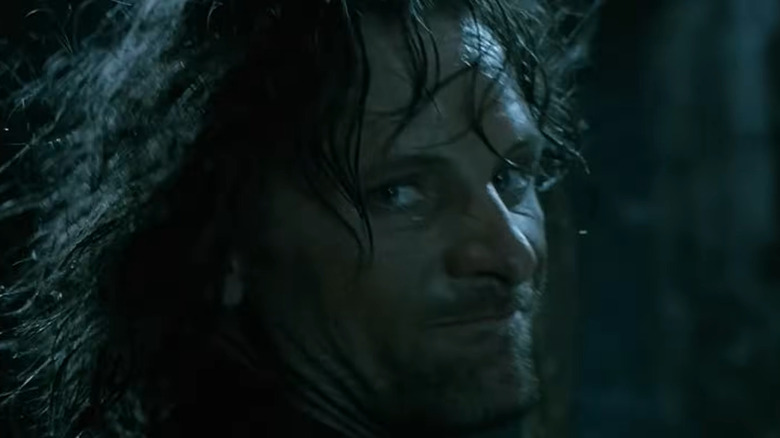 Aragorn grimacing in fight