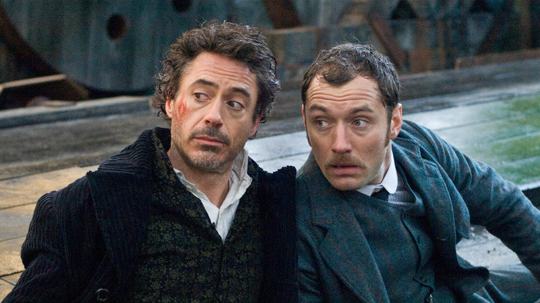 Robert Downey Jr. and Jude Law surprised