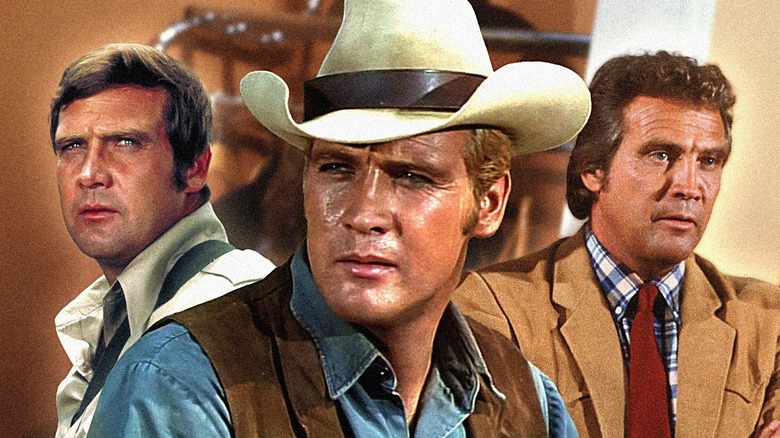 Lee Majors in The Fall Guy (the TV series), The Six Million Dollar man, and The Big Valley.
