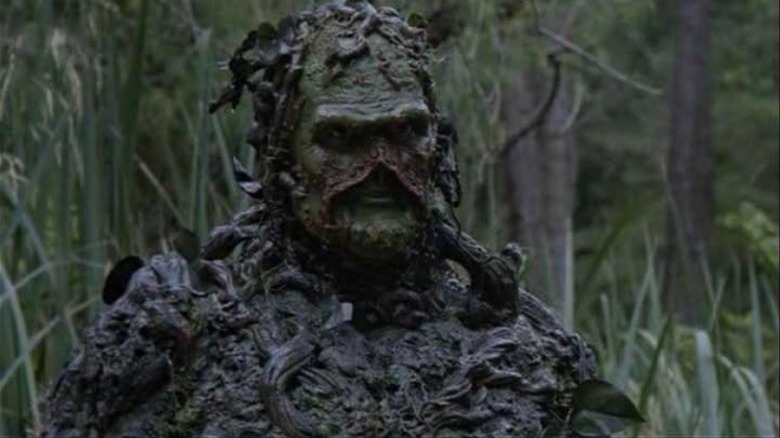 Dick Durock's Swamp Thing looking ahead in Swamp Thing