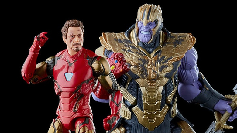 Marvel Legends Iron Man and Thanos action figures from Avengers: Endgame