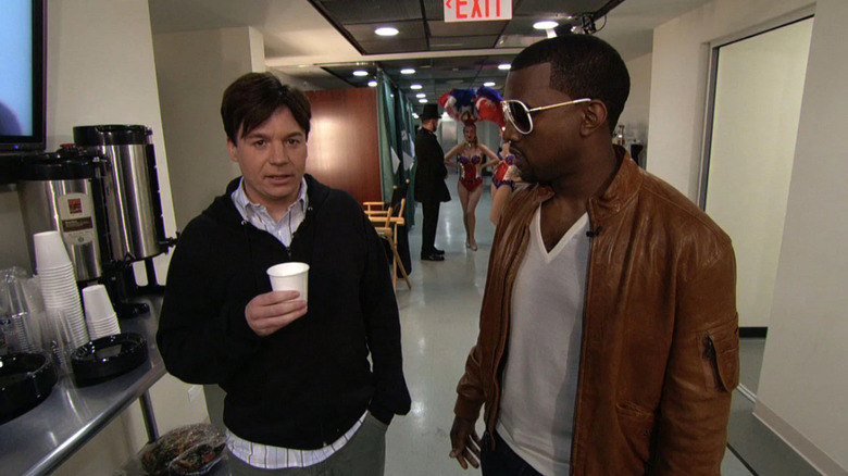 Mike Myers and Kanye 'Ye' West.