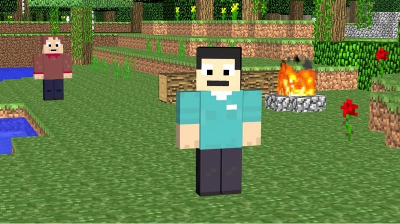 Sharon and Randy Marsh in Minecraft on South Park