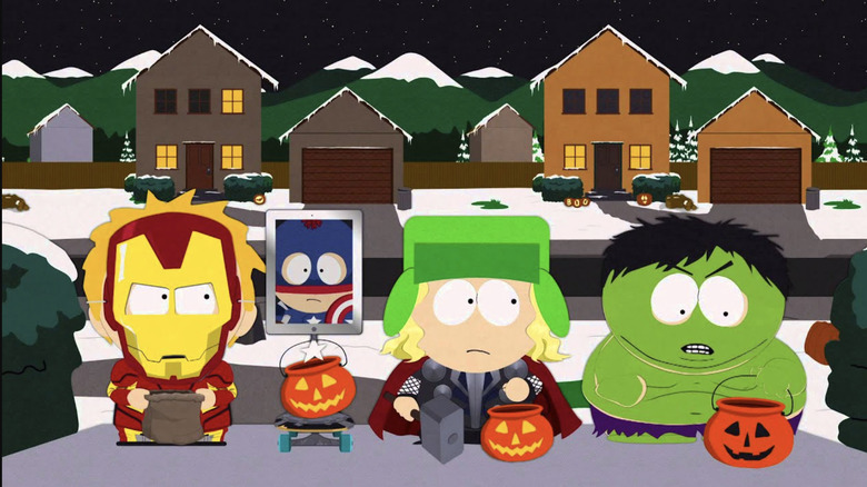 The boys of South Park dressed as The Avengers