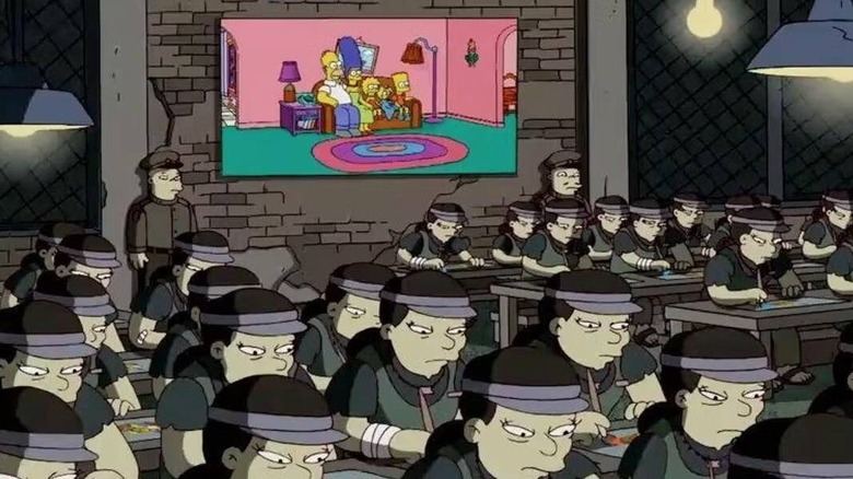 Korean animators working on Simpsons couch gag in sweatshop