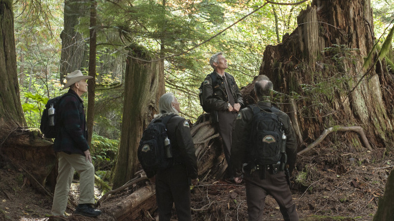 The Twin Peaks Sheriff's Department explores the woods