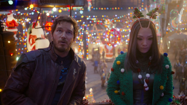 GOTG Holiday Special Peter and Mantis pensive