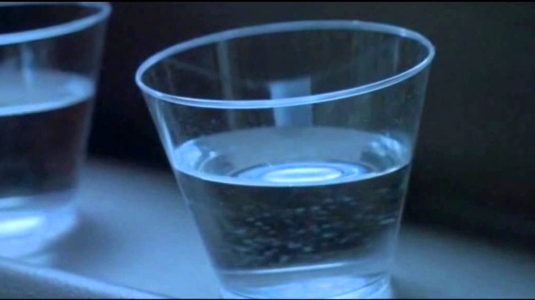 Jurassic Park glass of water