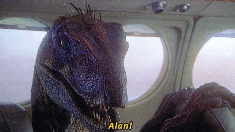 Jurassic Park III talking raptor alan