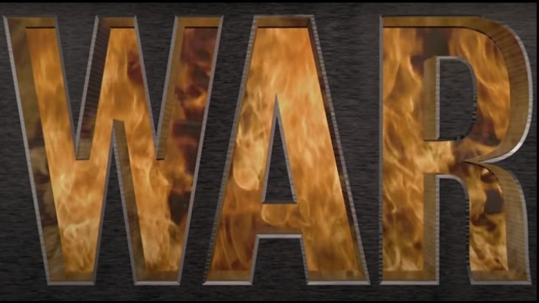 "WAR" propaganda graphic