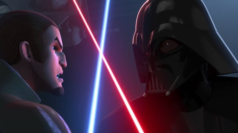 Kanan Jarrus fights Darth Vader