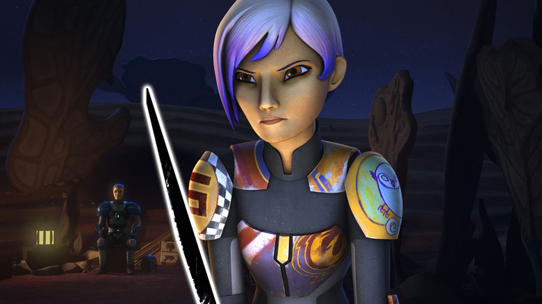 Sabine Wren wielding the Darksaber