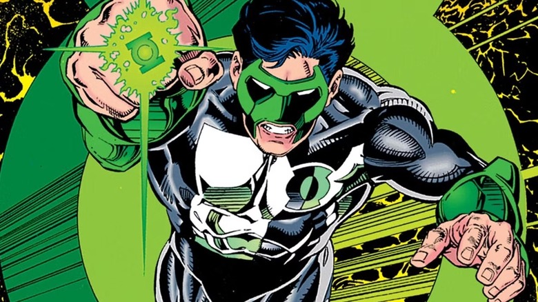 Kyle Rayner leaps into action with his glowing Green Lantern Power Ring on the cover of Green Lantern (vol. 3) #51