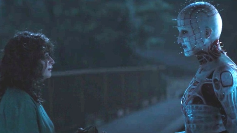 Pinhead and Riley face off in Hellraiser 