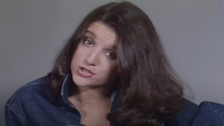 Julia Louis-Dreyfus wearing denim in a Calvin Klein ad sketch on SNL
