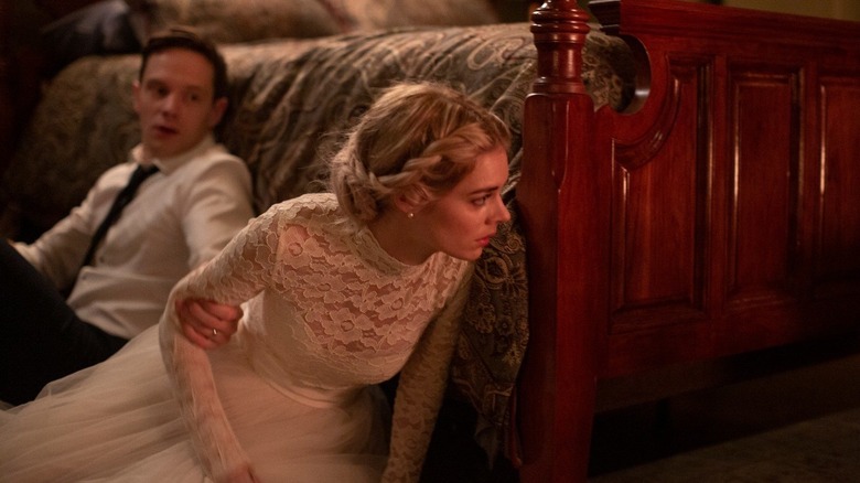 Mark O'Brien and Samara Weaving in Ready or Not