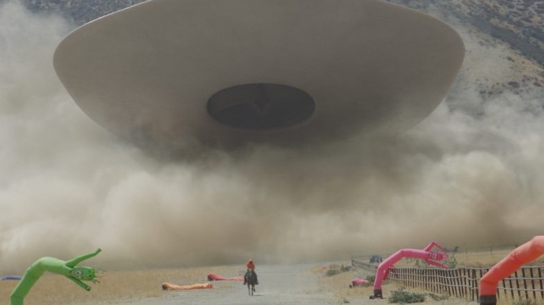 Giant alien chasing horse Nope