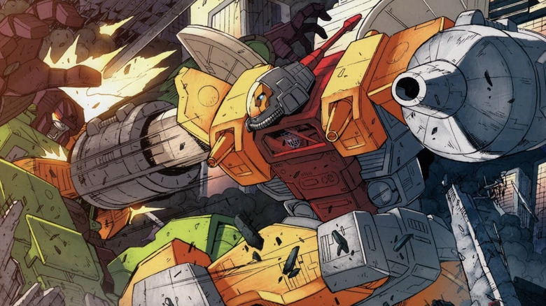 Transformers: All Hail Megatron - Omega Supreme defeats Devastator