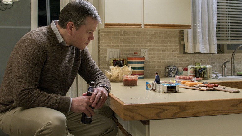 Paul, played by Matt Damon, hears out a downsized person in Downsized