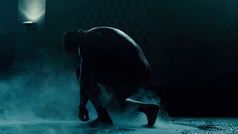 The Terminator Shwarzenegger naked in alleyway