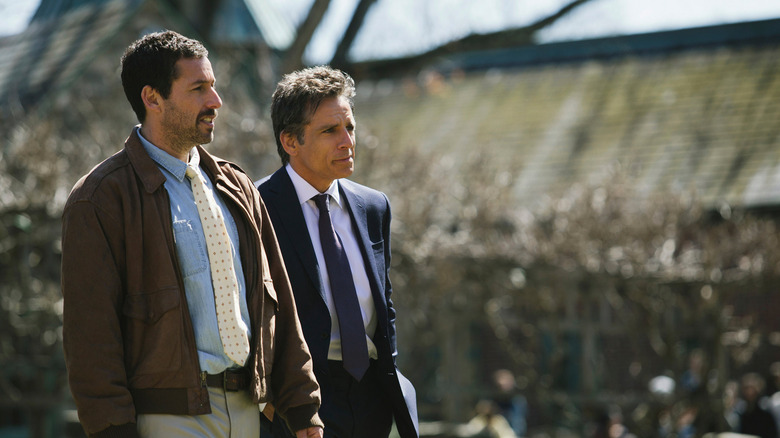 Ben Stiller walking with Adam Sandler