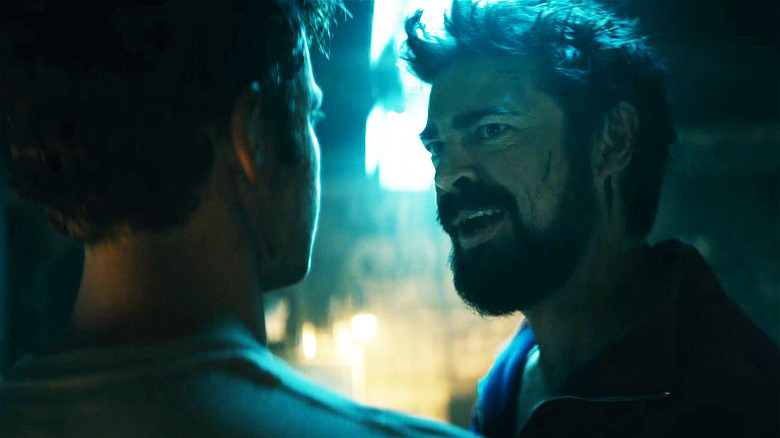 Karl Urban grinning The Boys